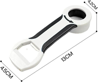 Soda Bottle Opener Tool 4-in-1 Grip Bottle Opener Lids off Jar Opener for Easy Opening Twist Caps Canning Lids Can Tabs Multifunctional Plastic Tool Kitchen Gadgets for Arthritis Relief