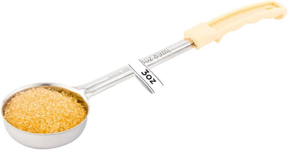 Restaurantware Met Lux 6 Ounce Portion Ladle 1 With Black Handle Portion Serving Spoon - Does Not Corrode Dishwashable Stainless Steel Portion Control Serving Utensil Multipurpose