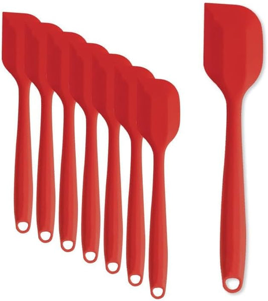 8 Pieces Silicone Spatulas,8.5 inch Non-stick with Stainless Steel Core,Heat Resistant-500℉, Food Grade Dishwasher Safe, for Mixing,Cooking,Baking (Mixed color)
