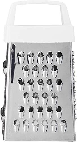 HIC Kitchen Professional Grater Zester, Stainless Steel, Non-Slip Base and Handle, 4 Multi-Grating Surfaces