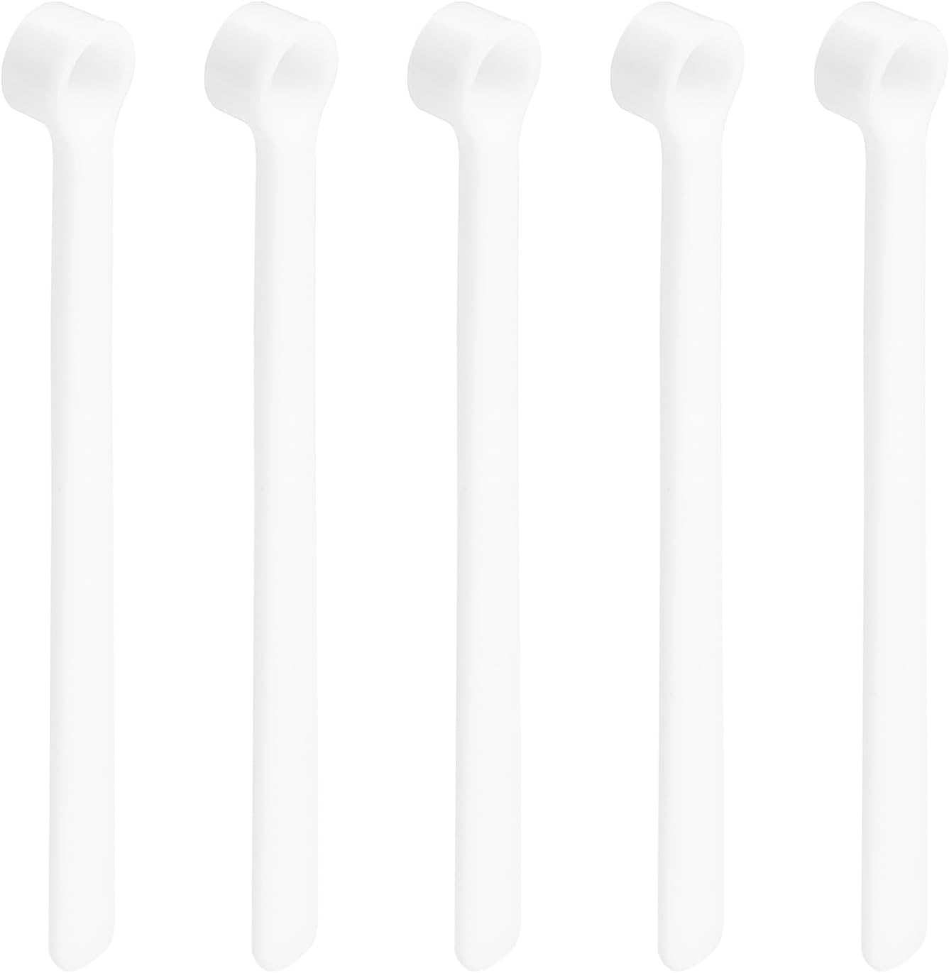 uxcell 10Pcs Teaspoon Micro Scoops 250 Milligram Mini Powder Scoops Mini Measuring Spoons for Measuring Cosmetics Powders Coffee, White