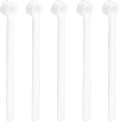uxcell 5Pcs Teaspoon Micro Scoops 250 Milligram Mini Powder Scoops Mini Measuring Spoons for Measuring Cosmetics Powders Coffee, White