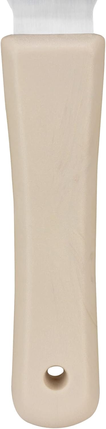 SPARTA Steel Handheld Scraper Kitchen Scraper Tool with Food-Safe Plastic Handle for Griddles, Pans, Pots, and Cutting Boards in Commercial Settings, Stainless Steel, 3 Inches, Pink