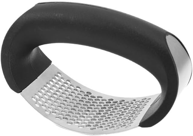 Heavy-Duty Stainless Steel Garlic Press, Manual Garlic Crusher, Paddle-Style Garlic Paste Maker