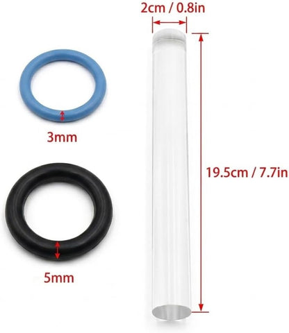DIYOOHOMY 2Pcs Polymer Clay Roller Tools, Acrylic Rolling Pin with Thickness Rings Kit, Air Dry Clay Tools Clear Slab Roller Supplies