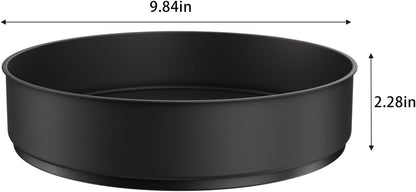 VAEHOLD Lazy Susan Turntable Spice Rack Organizer for Kitchen Cabinet, Storage Tray for Fruit, Snacks, Salad - Organizer for Cupboard, Pantry, Bathroom, Table, Cosmetic (White, 9 4/5'')