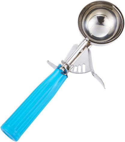 Portion Scoop - Disher, Cookie Scoop, Food Scoop - Portion Control - 18/8 Stainless Steel, Milk White Handle (#10 / 3oz)