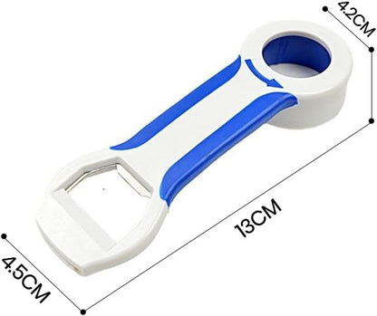 Soda Bottle Opener Tool 4-in-1 Grip Bottle Opener Lids off Jar Opener for Easy Opening Twist Caps Canning Lids Can Tabs Multifunctional Plastic Tool Kitchen Gadgets for Arthritis Relief