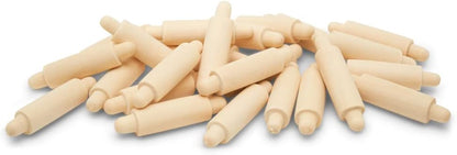 Wooden Mini Rolling Pin, 7 Inches Long, Pack of 12, Perfect for Fondant, Pasta, Baking in the Kitchen, Crafting by Woodpeckers