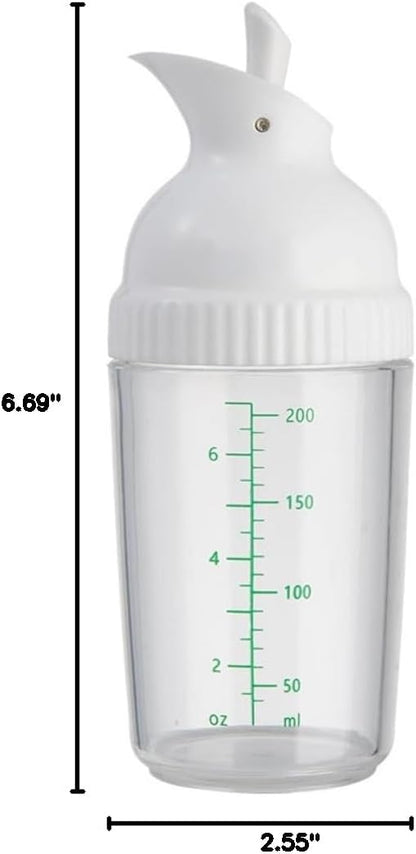Wokyo Salad Dressing Shaker, Homemade Salad Dressing Bottle Mixer Measure Dripless Pour, Leak-free, Soft Grip, Dishwasher Safe BPA Free (Green)
