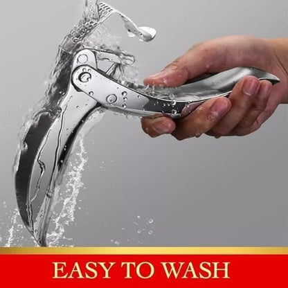 Premium Epicurean Garlic Press Stainless Steel – Heavy Duty Crusher, Easy Clean, Dishwasher Safe, Includes Brush