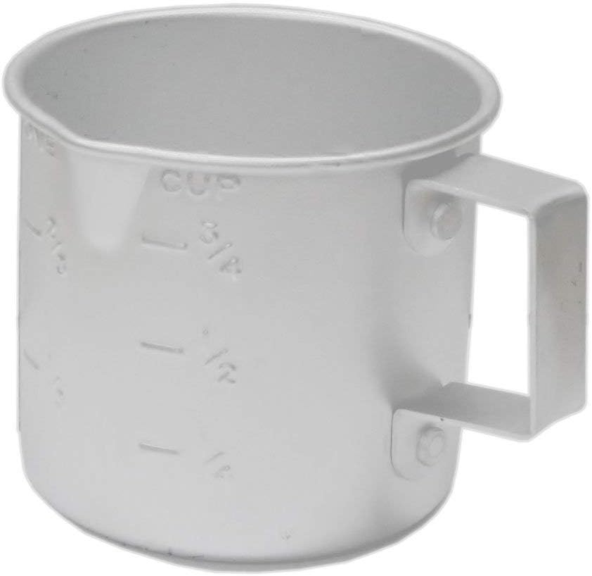Better Houseware Measuring Cup, 8 oz Metal Measuring Cup with Handle and Pour Lip for liquid with Easy-Read Markings for Cooking and Baking, Kitchen Essential Aluminium