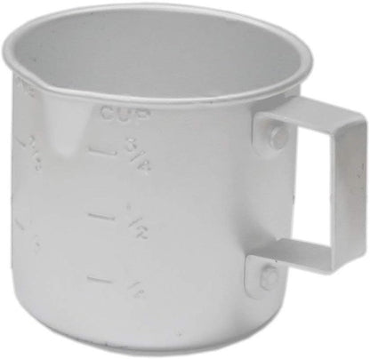 Better Houseware Measuring Cup, 8 oz Metal Measuring Cup with Handle and Pour Lip for liquid with Easy-Read Markings for Cooking and Baking, Kitchen Essential Aluminium