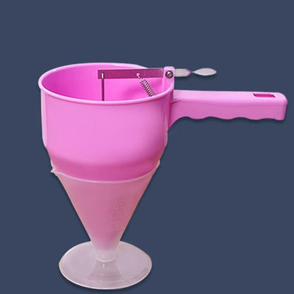 ABS Batter Dispenser Funnel with Plunger for Pancakes, Waffles, Cupcakes, Muffins, Crepes, Takoyaki Balls and Chocolate, Precise Baking Tool for Home Kitchens and Bakeries, Dishwasher Safe, White(A)