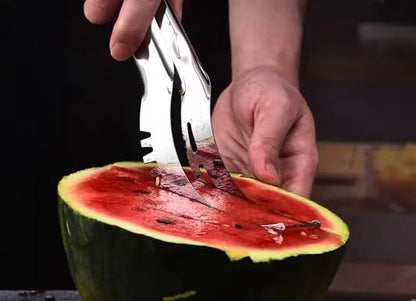 EDJAY 4-in-1 Fruit Cutter Set – Apple Slicer, Pineapple Corer, Pineapple Eye Peeler & Watermelon Cutter – Stainless Steel Kitchen Tools