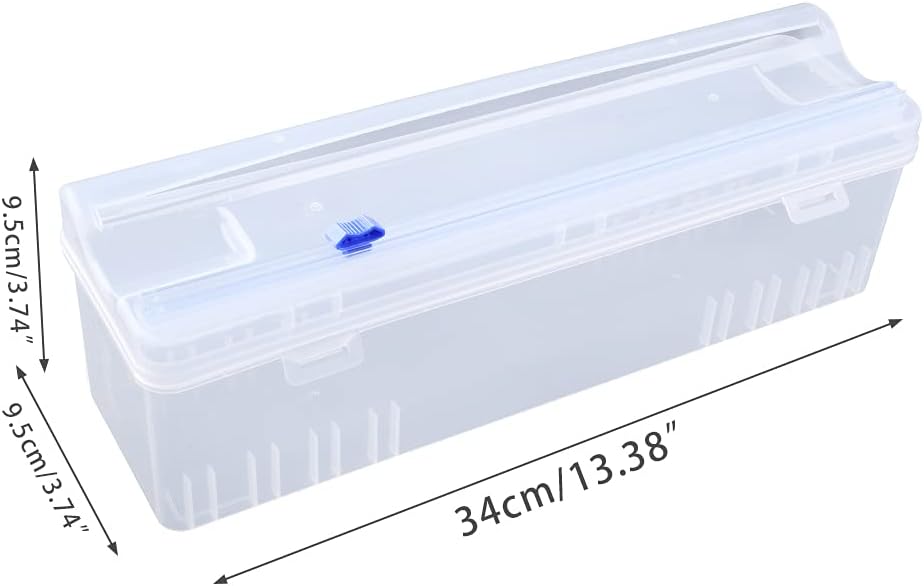 Home Food Wrap Dispenser with Slide Cutter Cling Film Wrap Dispenser Plastic for p Cutter Storage Holder Kitchen Too
