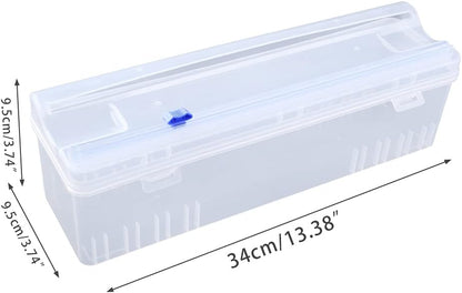 Home Food Wrap Dispenser with Slide Cutter Cling Film Wrap Dispenser Plastic for p Cutter Storage Holder Kitchen Too
