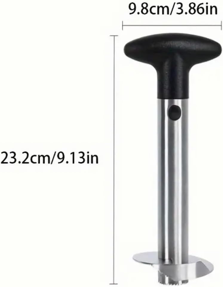 Stainless Steel Pineapple Corer & Slicer - Thick Blade, Easy-to-Use Pineapple Cutter & Core Removal Tool for Perfect Pineapple Rings