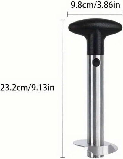 Stainless Steel Pineapple Corer & Slicer - Thick Blade, Easy-to-Use Pineapple Cutter & Core Removal Tool for Perfect Pineapple Rings