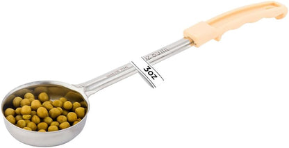 Restaurantware Met Lux 6 Ounce Portion Ladle 1 With Black Handle Portion Serving Spoon - Does Not Corrode Dishwashable Stainless Steel Portion Control Serving Utensil Multipurpose