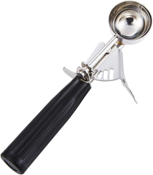 Fayomir 2 oz Scoop, Cookie Scoop for Baking, 2 oz Ice Cream Scoop with Trigger, #16 Disher, Portion Scoop, Blue Handle, Food Scoop for Ice Cream, Muffin, Cupcake Batter, Mashed Potato, Cookie Dough