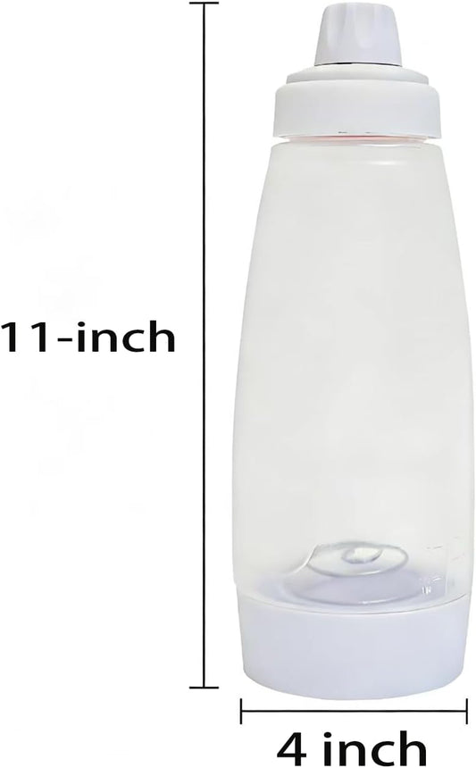 2-piece pancake batter dispenser with mixing ball, suitable for pancakes, crepes, waffles, pancakes, kataev cakes, cupcakes, etc
