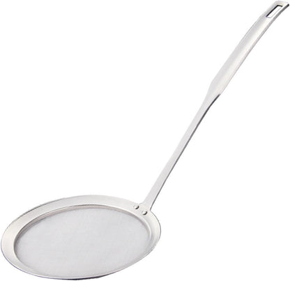 Stainless Steel Fat Skimmer Spoon, Kitchen Fine Mesh Food Strainer and Hot Pot Skimmer with Long Handle for Skimming, Cooking, Frying, Grease, Gravy and Foam (5.5")