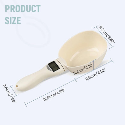 Electronic Measuring Spoon with Conversion,Digital Spoons Scale,Food Measuring Scoop,Multi-functional Spoon with Adjustable Scale 800g/0.1g,Measuring Scoop for Kitchen and Dog Cat Food (Spoon/1pcs)