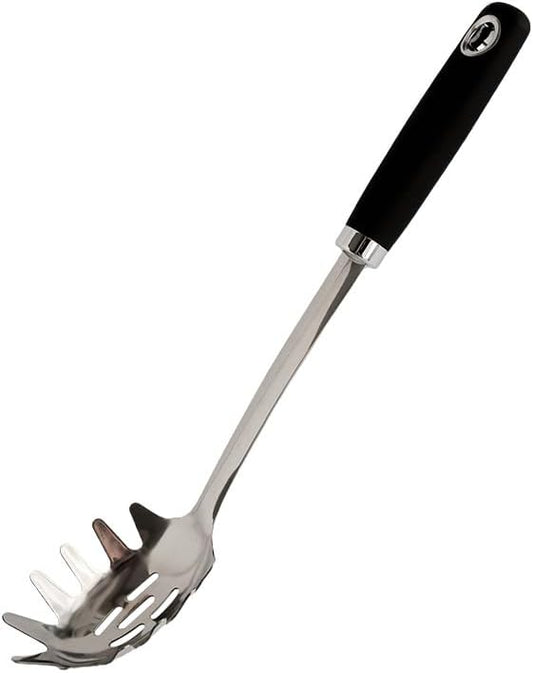 Pasta Fork, Stainless Steel Spaghetti Server, Pasta Spoon with Teeth, Spaghetti Spoon Pasta Server, Noddle Fork for Cooking, Kitchen Utensils, 14.3 Inches