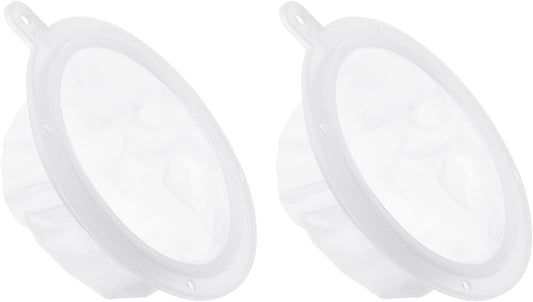 PATIKIL 5.4" O.D. Food Filter Strainer, 2 Pack 100 Mesh Kitchen Mesh Filters Strainers Fine Mesh Sieve for Juice, Coffee, Soy Milk Filtration, White