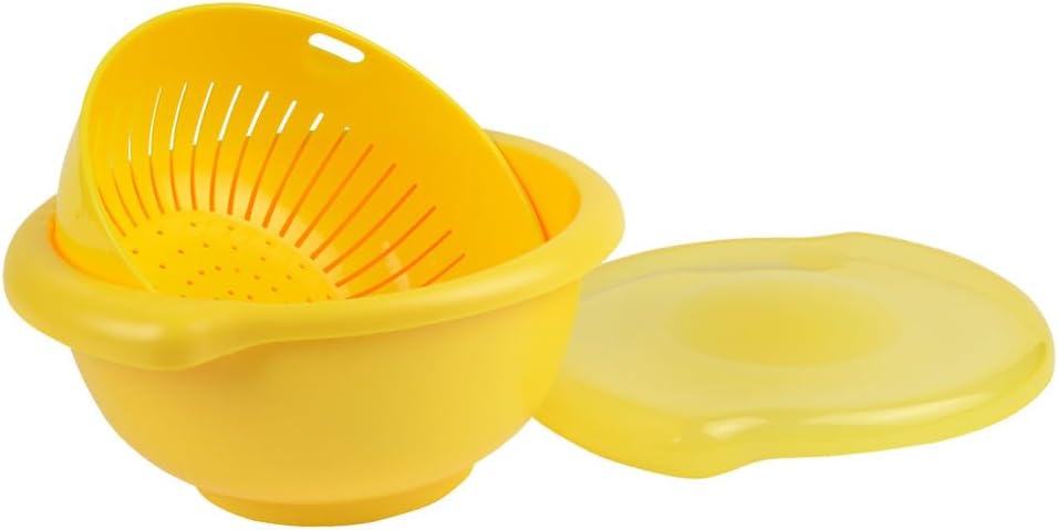 Hutzler 3-in-1 Berry Bowl Keeper, Colander & Container, Keeps Berries Fresh Longer, 1 Quart Capacity (Gray)
