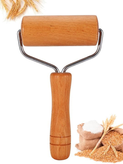 Pizza Rolling Pin, Small Rolling Pin, Non-Stick Wooden Dough Roller for Pastry Tortilla Pizza Cookie Dumpling (Type 2)
