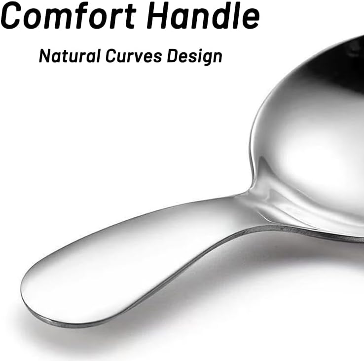 5 Pack Short Handle Scoops for Containers - Stainless Steel Small Scoops for Salt Sugar Coffee Tea Dessert (Gold)