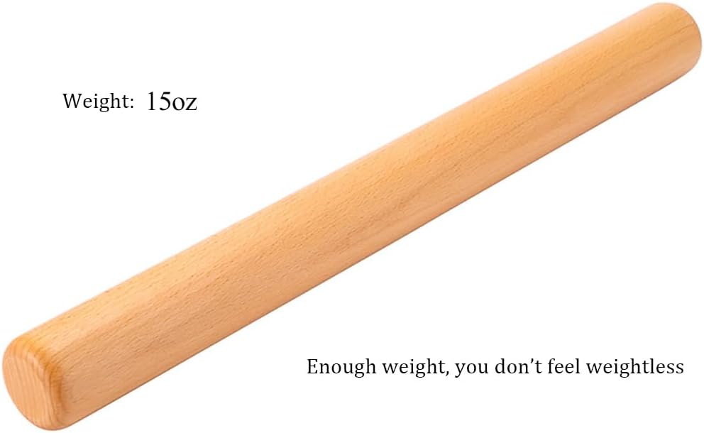 Classic French Rolling Pins Bamboo Wooden Rolling Pin for Baking Pizza Dough Pie Cookie, 13-Inch