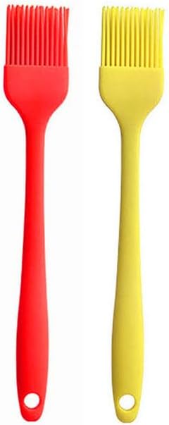 Silicone brush, Oil Brush for BBQ Kitchen Cooking Baking and Grilling (2 PCS,pink) - Colors B