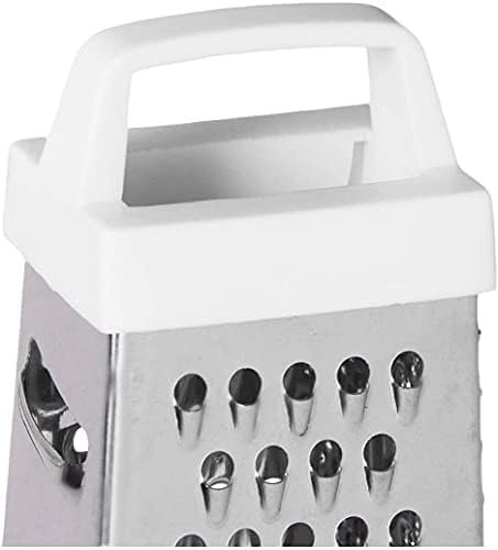 HIC Kitchen Professional Grater Zester, Stainless Steel, Non-Slip Base and Handle, 4 Multi-Grating Surfaces