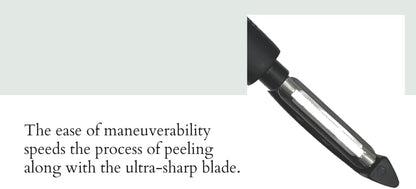 Prodigy Goods LLC Vegetable Peeler - High Carbon Stainless Steel Swivel Peeler, Enhanced Grip with Rubber for Comfort, Perect Kitchen Peeler For Veggie, Fruit, Potato, Carrot, Apple, Black