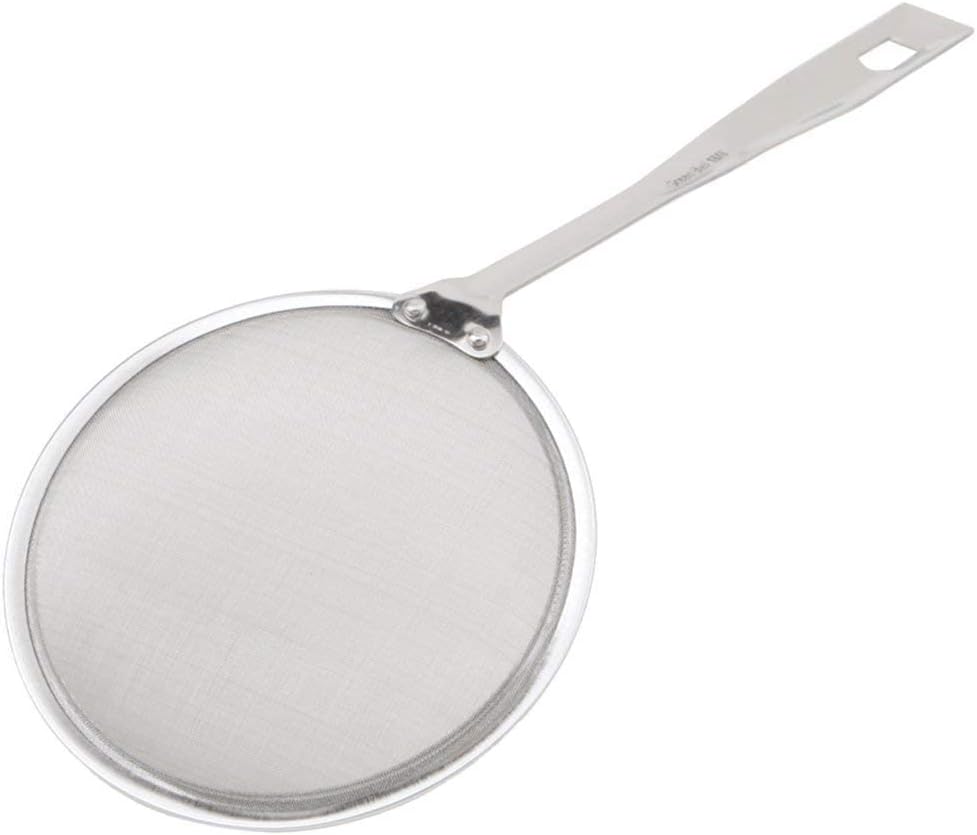 MyLifeUNIT Fine Mesh Strainer, 4 Pack Stainless Steel Skimmer Spoon for Hot Pot Foam and Grease