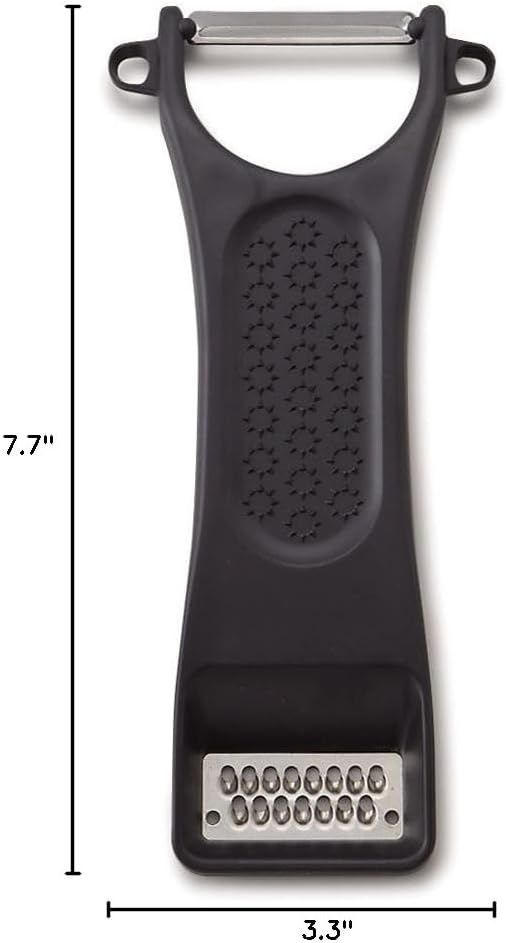 Suncraft Aizuma Senka AL-257 Peeler, Julienne Grater, Made in Japan, Black