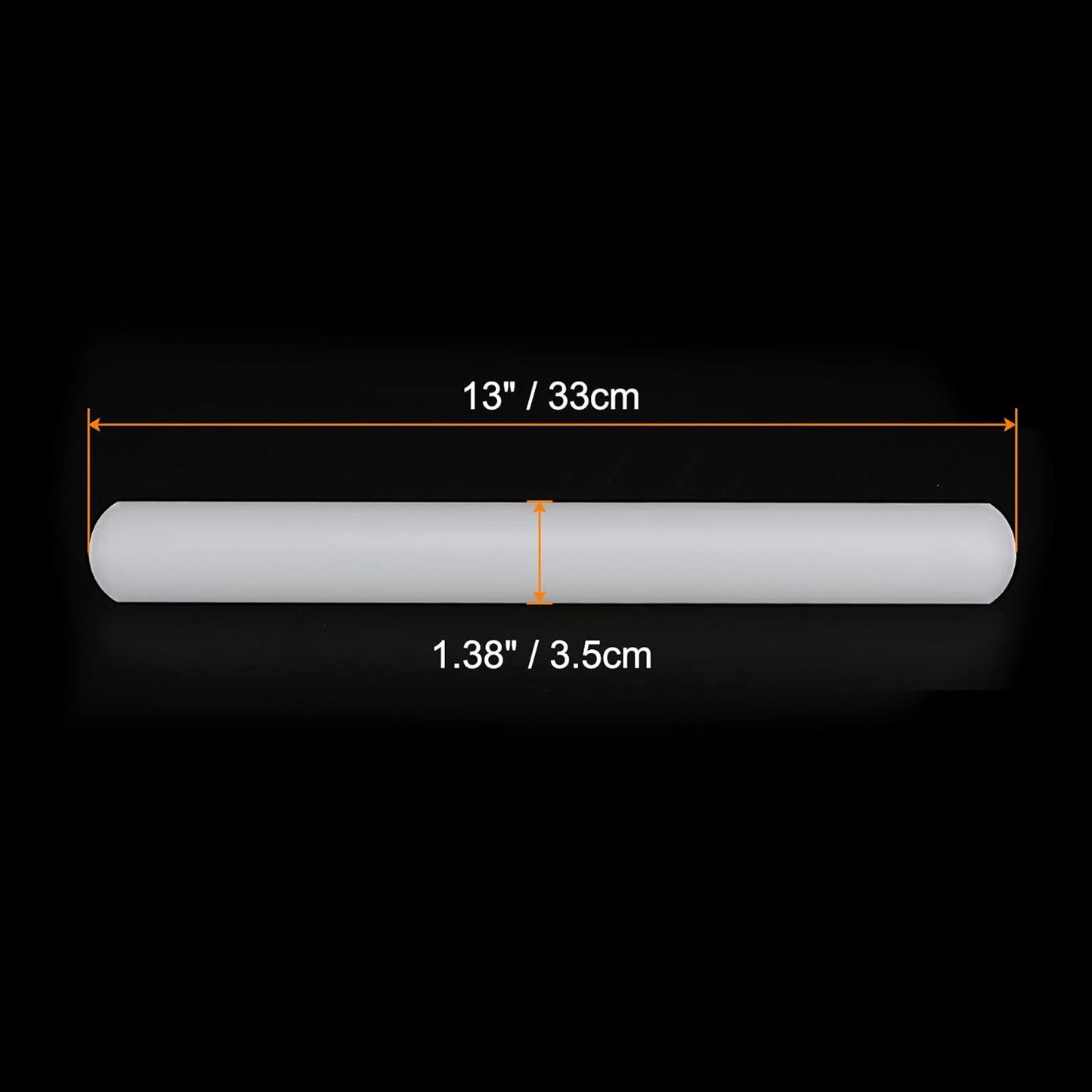HARFINGTON 13 Inch x 0.98 Inch PP Plastic Non-Stick Fondant Rolling Pin - Dough Roller for Cookie, Pastry, Pizza, Clay - Kitchen Decorating Tools
