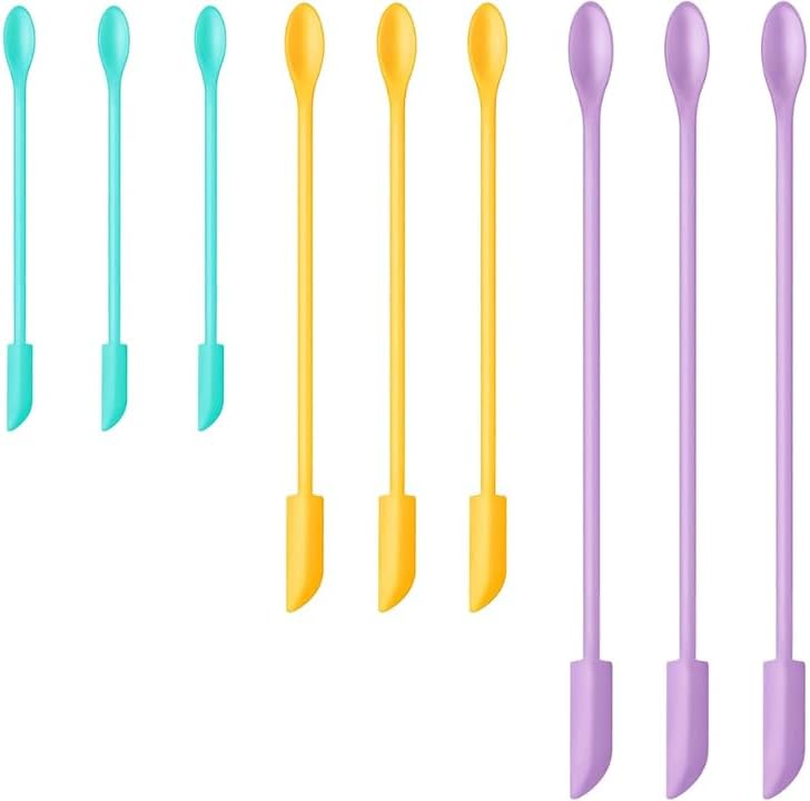 Silicone Spatula Set (3Pcs) - Mini Scraper Tool for Beauty & Food - Reach Every Last Drop, Multi-Size Spatulas for Makeup Jars, Lotion Bottles & Kitchen Containers