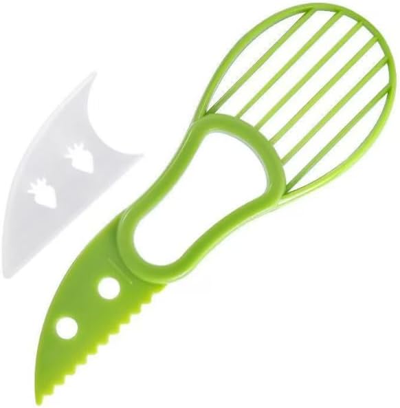 Avocado Cutter Tool - 3-in-1 Avocado Slicer and Pitter, 3.97" long x 2.28" Perfect for Mashing and Making Guacamole (Green)