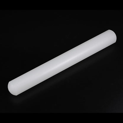 HARFINGTON 13 Inch x 0.98 Inch PP Plastic Non-Stick Fondant Rolling Pin - Dough Roller for Cookie, Pastry, Pizza, Clay - Kitchen Decorating Tools