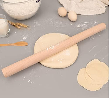 Long Rolling Pin， Baking Dough Roller for Pizza, Pie, Pasta, Bread, Pastry,Noodles(27.16×1.38inch/69×3.5cm)