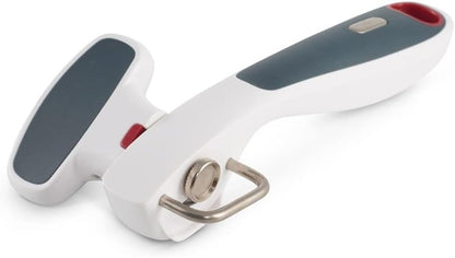 Zyliss E930043 Can Opener Lock and Lift, Plastic/Stainless Steel, White/Grey, Manual Tin Opener, Safe and Easy Lid Removal/Disposal, Lock and Unlock Safety, Dishwasher Safe