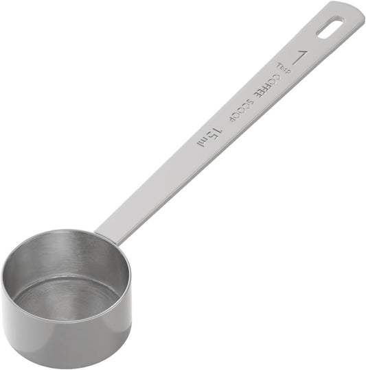 LEIFENY 2PCS 2 Tablespoon Coffee Scoop, Long Handle Measuring Spoon, Two tbsp (30ml, 1/8cup) Stainless Steel Scooper