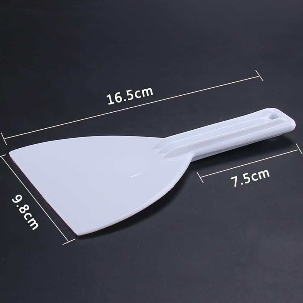 2 Pcs Plastic Handle Scrapers Cake Cream Spatula Dough Pastry Pizza Cutter Baking Food Scrappers for Home Kitchen