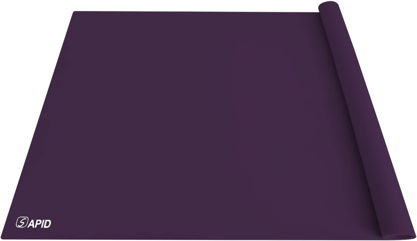 Extra Large Silicone Mat 36" x 24" Place Mats, Heat Resistant Mat for Kitchen Countertop Protector, Thick Placemats Washable Silicone Mats for Kitchen Counter Mat Dining Table Mat, Grey, Sapid