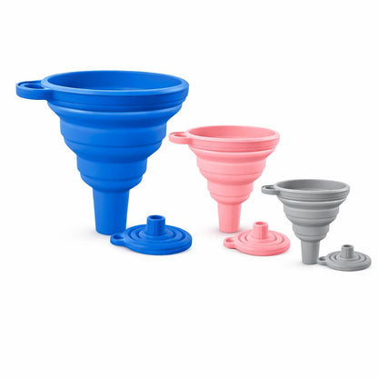 3PCS Kitchen Funnels Set,Stainless Metal Funnel for Filling Bottles - Tiny Small Medium Large for Essential Oils,Spice, Cooking,Powder,Flask，Perfume,Dry Ingredients Powde (Silver)