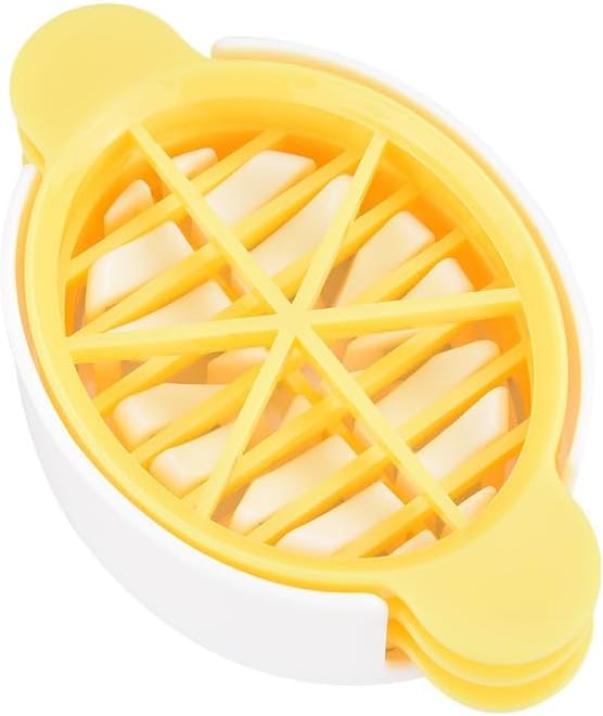 3-in-1 Egg Slicer for Hard-Boiled Eggs, Preserved Eggs, Century Eggs – Multi-Functional Kitchen Egg Cutter with Stainless Steel Wires – Cross-Border Household Tool for Even, Clean Cuts (Yellow)